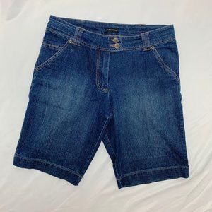 New York & Company Dark Wash Bermuda Shorts Size 6